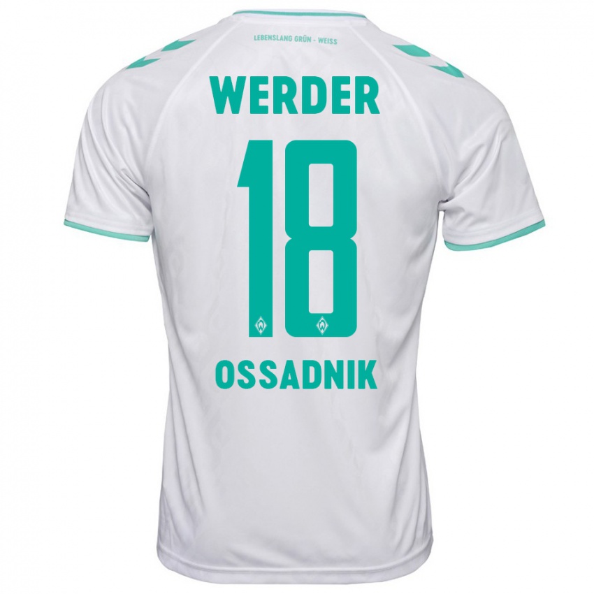 Mænd Jannes Ossadnik #18 Hvid Udebane Spillertrøjer 2023/24 Trøje T-Shirt