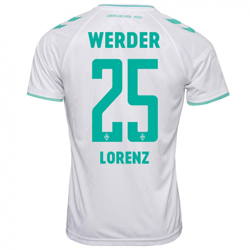 Mænd Jacob Lorenz #25 Hvid Udebane Spillertrøjer 2023/24 Trøje T-Shirt