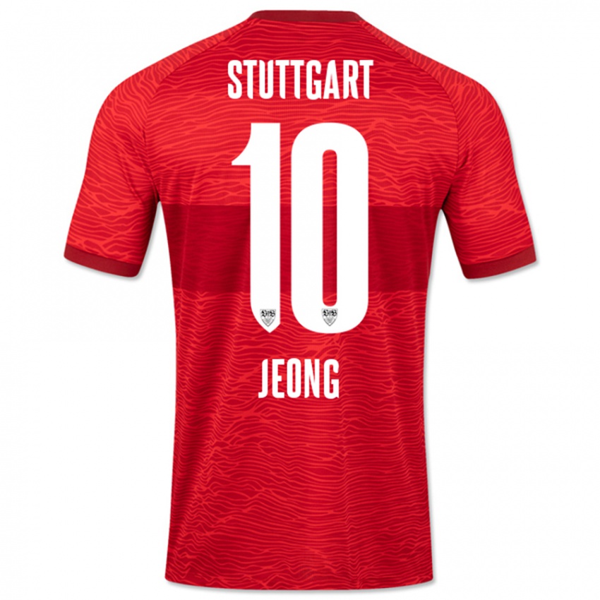 Mænd Woo-Yeong Jeong #10 Rød Udebane Spillertrøjer 2023/24 Trøje T-Shirt