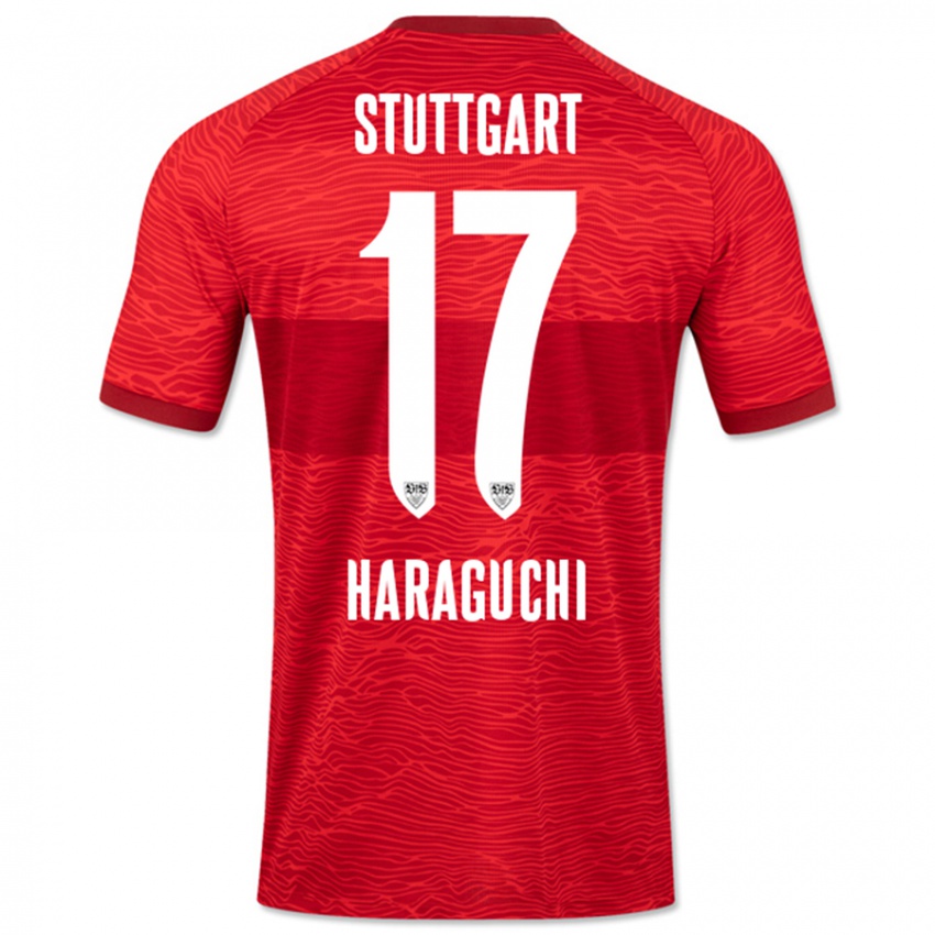 Mænd Genki Haraguchi #17 Rød Udebane Spillertrøjer 2023/24 Trøje T-Shirt