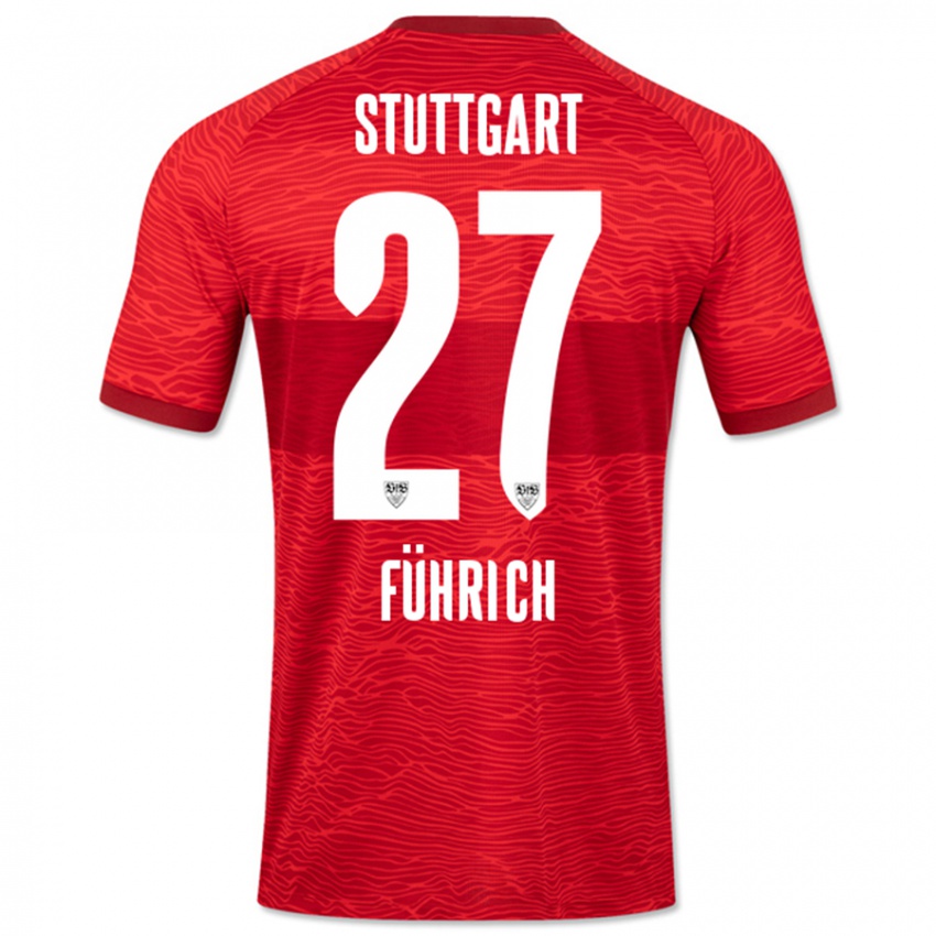 Mænd Chris Führich #27 Rød Udebane Spillertrøjer 2023/24 Trøje T-Shirt