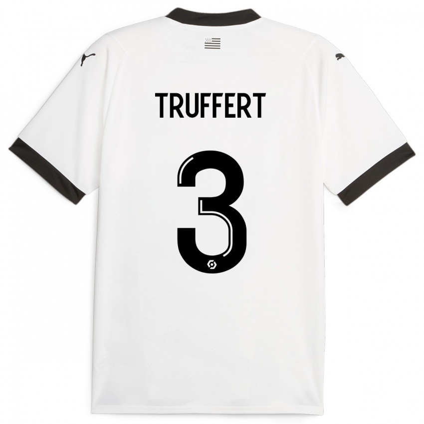Mænd Adrien Truffert #3 Hvid Udebane Spillertrøjer 2023/24 Trøje T-Shirt