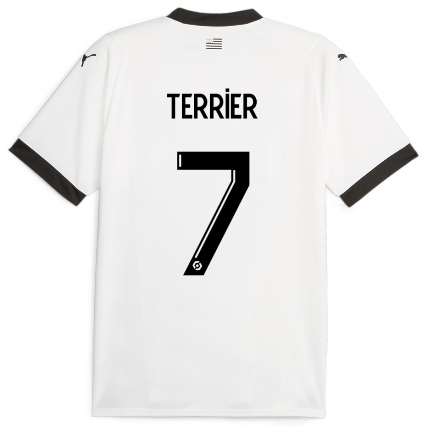 Mænd Martin Terrier #7 Hvid Udebane Spillertrøjer 2023/24 Trøje T-Shirt