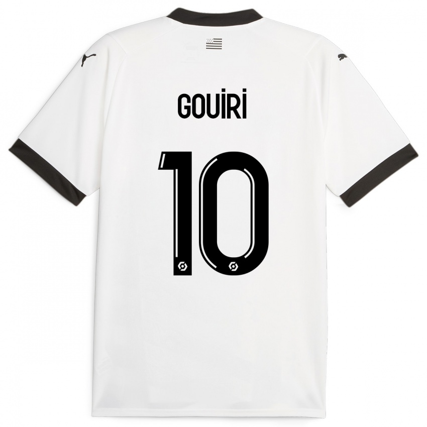 Mænd Amine Gouiri #10 Hvid Udebane Spillertrøjer 2023/24 Trøje T-Shirt