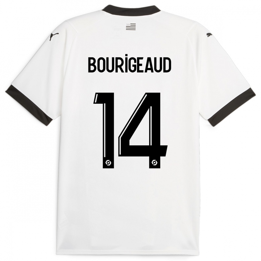 Mænd Benjamin Bourigeaud #14 Hvid Udebane Spillertrøjer 2023/24 Trøje T-Shirt