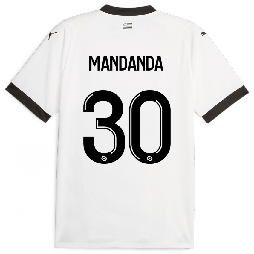 Mænd Steve Mandanda #30 Hvid Udebane Spillertrøjer 2023/24 Trøje T-Shirt