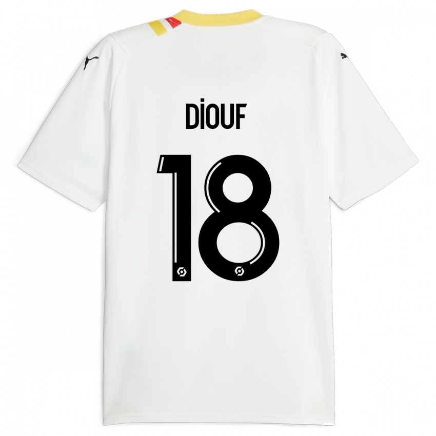 Mænd Andy Diouf #18 Sort Udebane Spillertrøjer 2023/24 Trøje T-Shirt