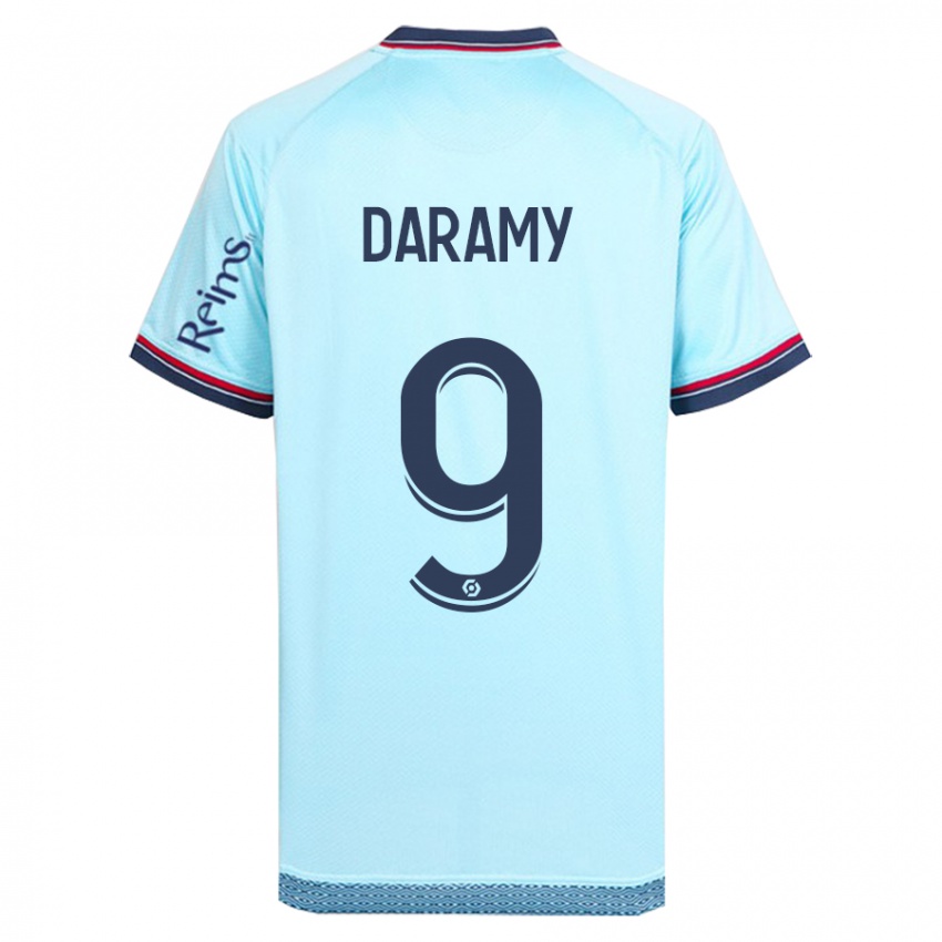 Mænd Mohamed Daramy #9 Himmelblå Udebane Spillertrøjer 2023/24 Trøje T-Shirt