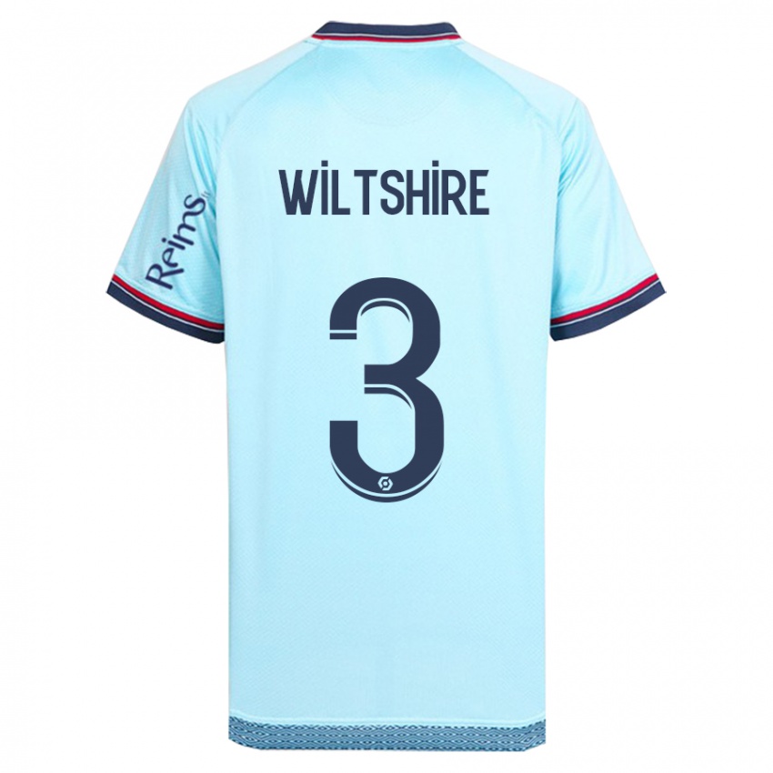 Mænd Tiernny Wiltshire #3 Himmelblå Udebane Spillertrøjer 2023/24 Trøje T-Shirt