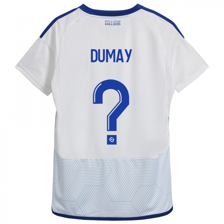 Mænd Yoann Dumay #0 Hvid Udebane Spillertrøjer 2023/24 Trøje T-Shirt
