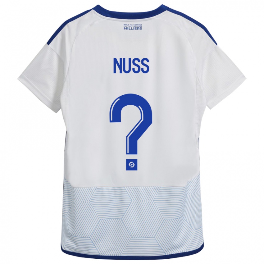 Mænd Antoine Nuss #0 Hvid Udebane Spillertrøjer 2023/24 Trøje T-Shirt