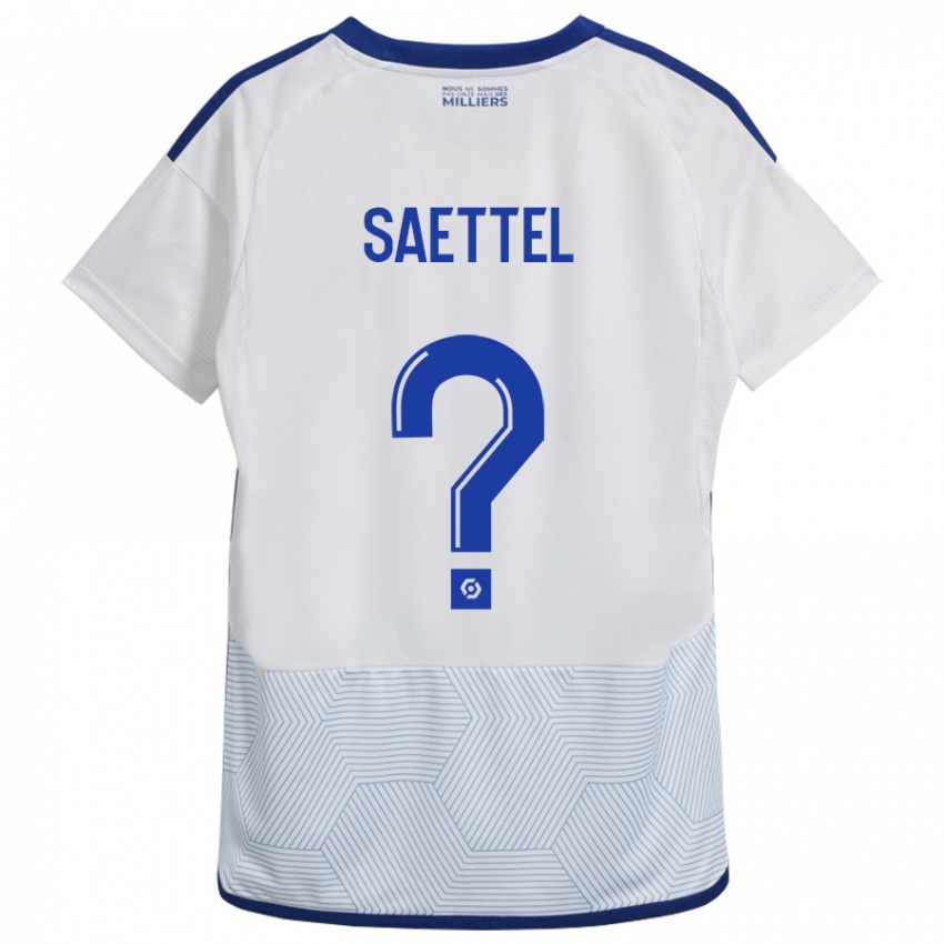 Mænd Tom Saettel #0 Hvid Udebane Spillertrøjer 2023/24 Trøje T-Shirt