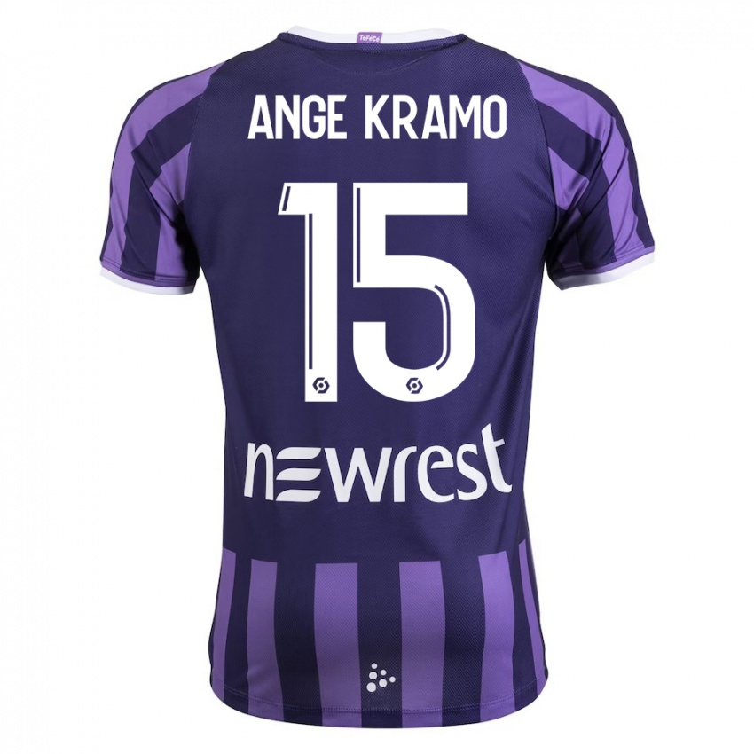 Mænd Marie Ange Kramo #15 Lilla Udebane Spillertrøjer 2023/24 Trøje T-Shirt