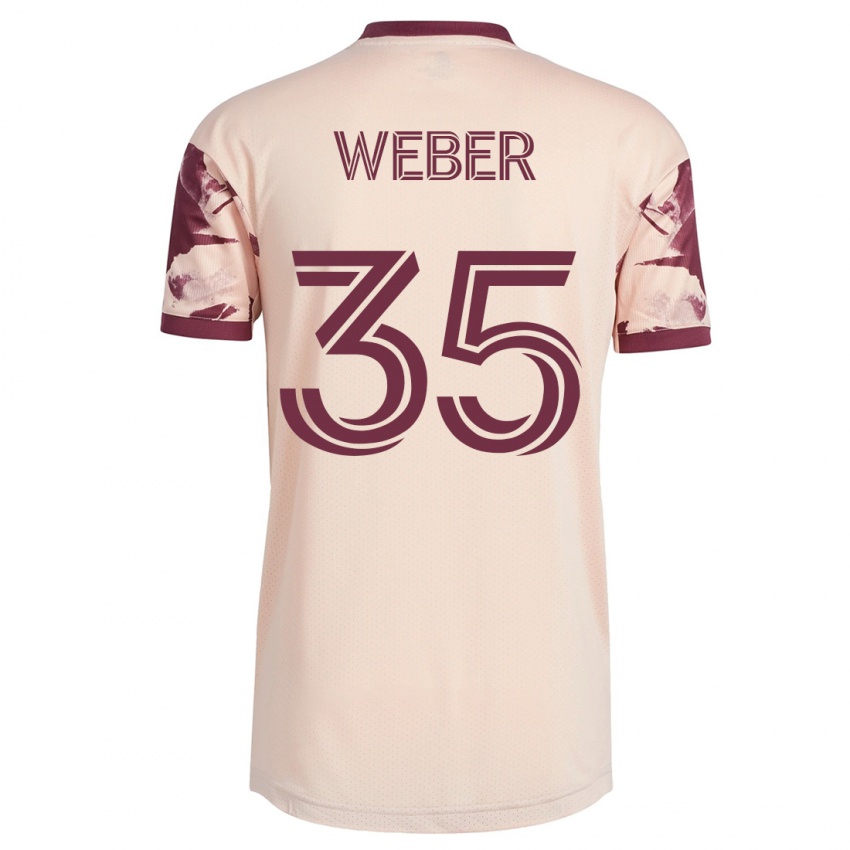 Mænd Tristan Weber #35 Råhvid Udebane Spillertrøjer 2023/24 Trøje T-Shirt