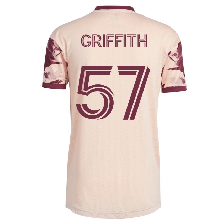 Mænd Víctor Griffith #57 Råhvid Udebane Spillertrøjer 2023/24 Trøje T-Shirt