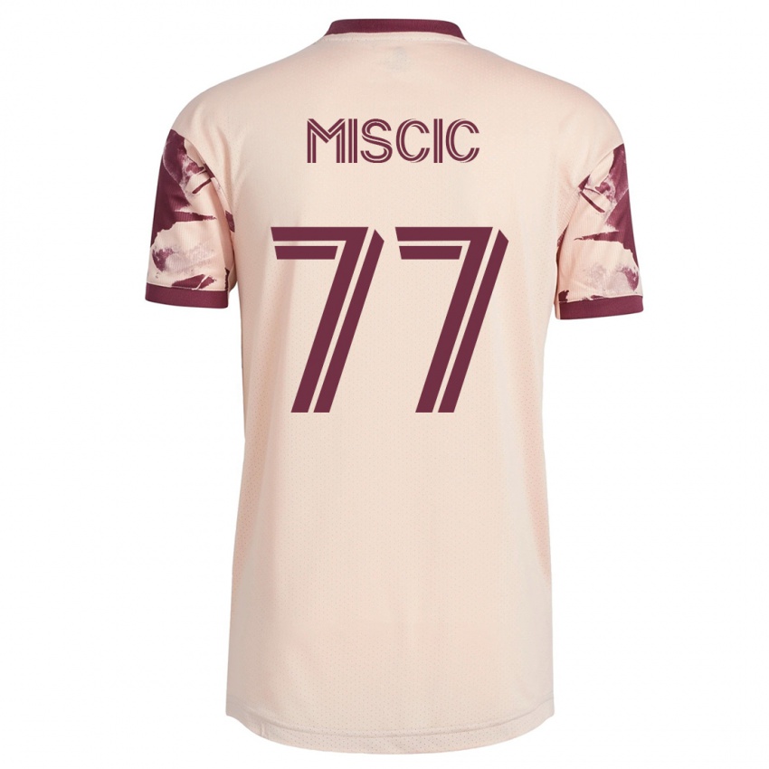 Mænd Selmir Miscic #77 Råhvid Udebane Spillertrøjer 2023/24 Trøje T-Shirt