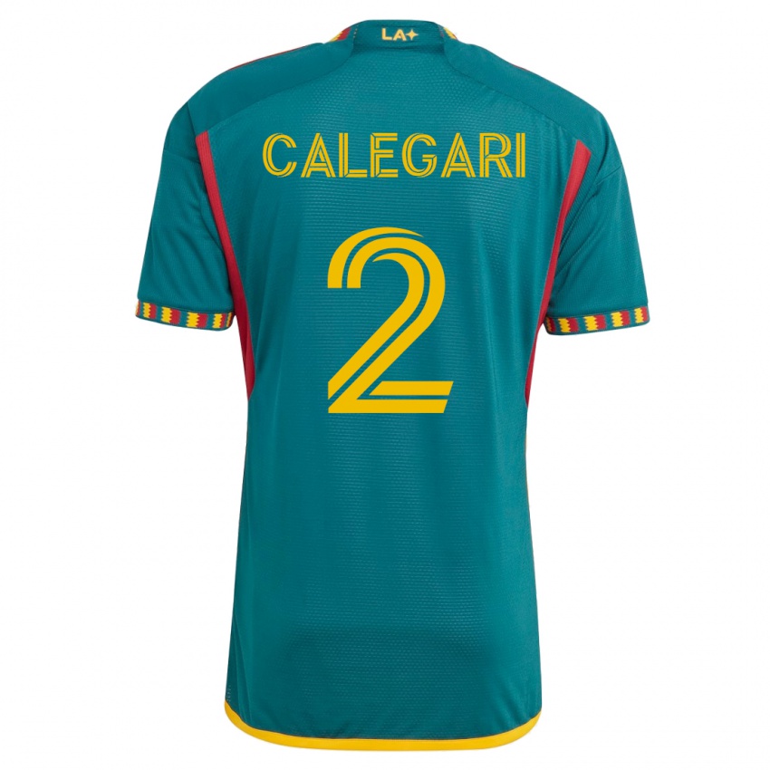 Mænd Calegari #2 Grøn Udebane Spillertrøjer 2023/24 Trøje T-Shirt