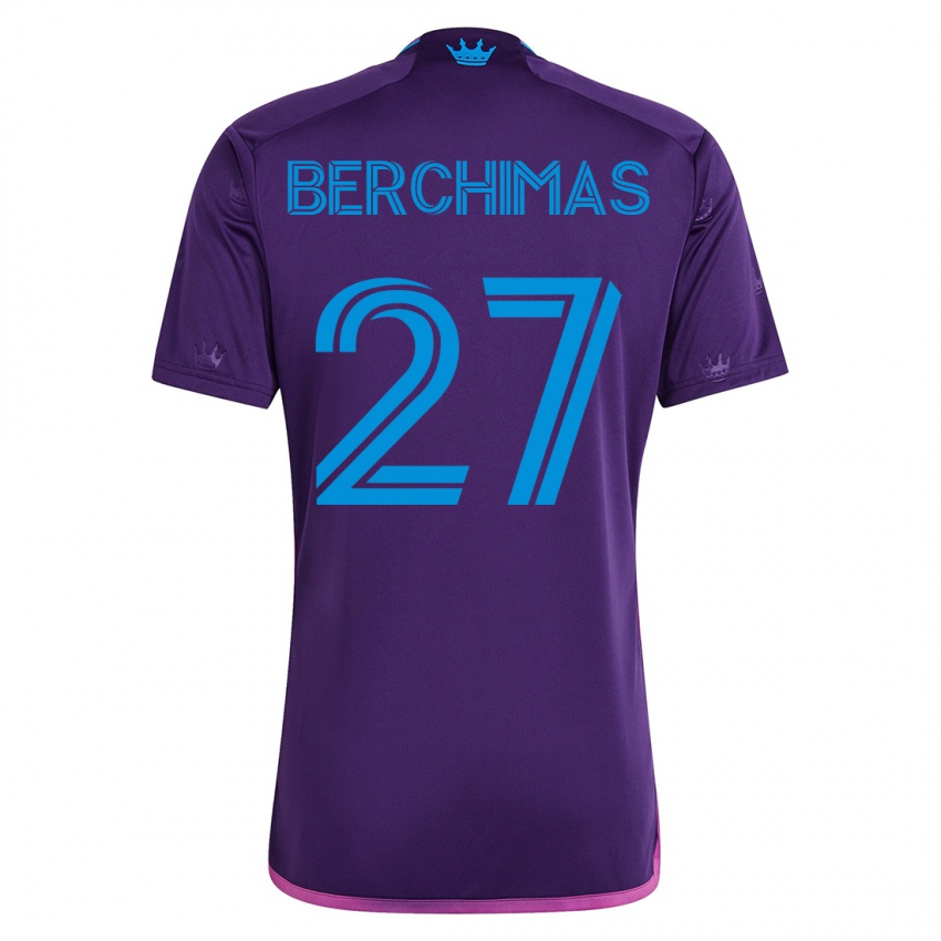 Mænd Nimfasha Berchimas #27 Viol Udebane Spillertrøjer 2023/24 Trøje T-Shirt