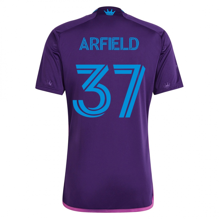 Mænd Scott Arfield #37 Viol Udebane Spillertrøjer 2023/24 Trøje T-Shirt