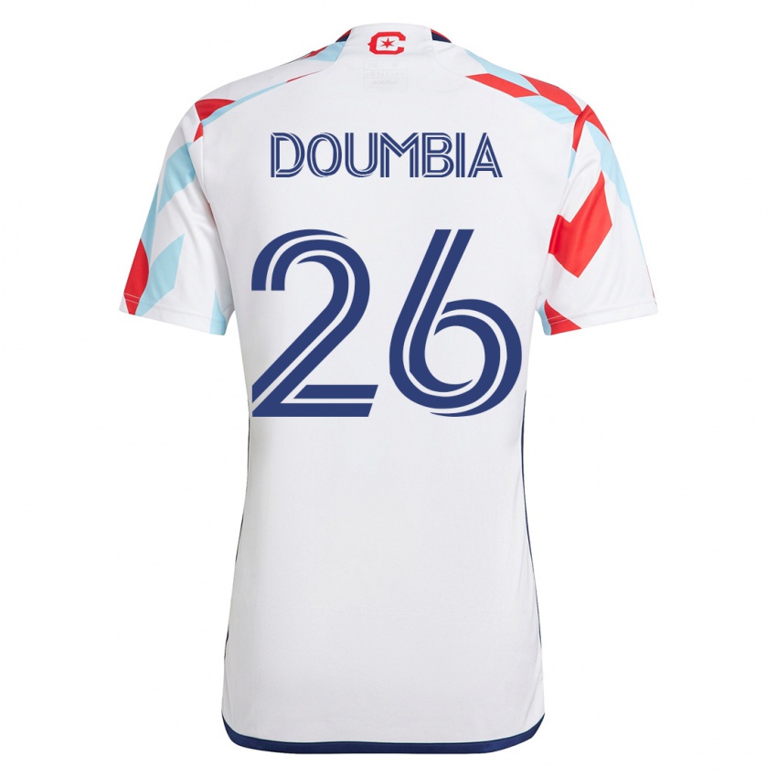 Mænd Ousmane Doumbia #26 Hvid Blå Udebane Spillertrøjer 2023/24 Trøje T-Shirt