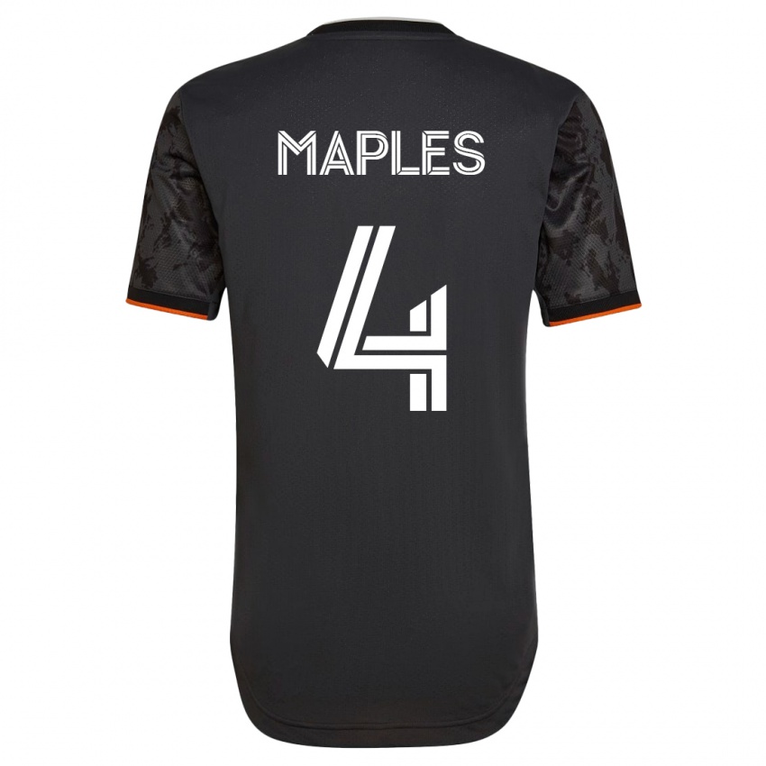 Mænd Talen Maples #4 Sort Udebane Spillertrøjer 2023/24 Trøje T-Shirt