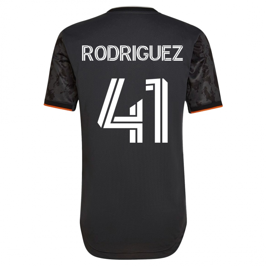 Mænd Sebastian Rodriguez #41 Sort Udebane Spillertrøjer 2023/24 Trøje T-Shirt