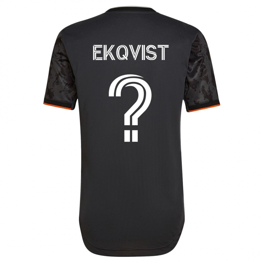Mænd Akseli Ekqvist #0 Sort Udebane Spillertrøjer 2023/24 Trøje T-Shirt