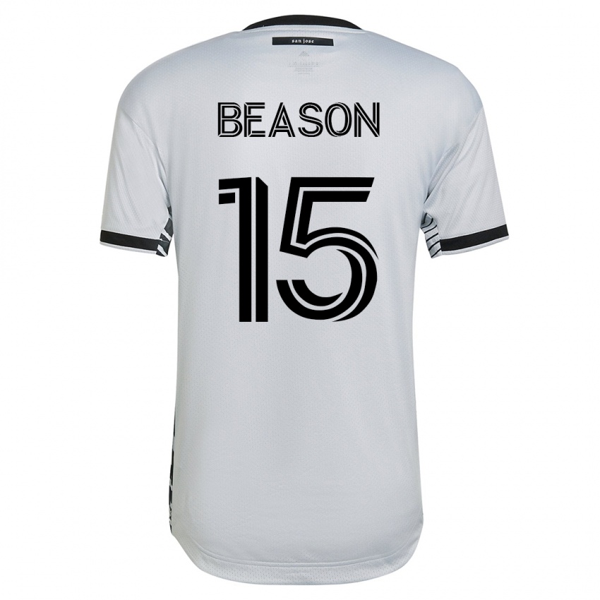 Mænd Tanner Beason #15 Hvid Udebane Spillertrøjer 2023/24 Trøje T-Shirt