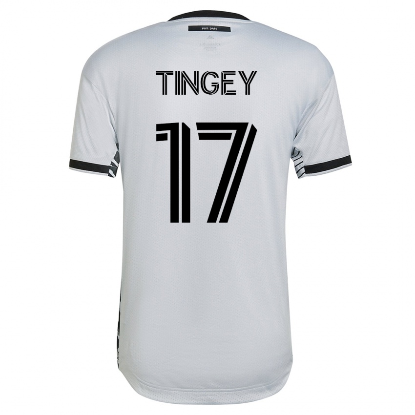 Mænd Keegan Tingey #17 Hvid Udebane Spillertrøjer 2023/24 Trøje T-Shirt