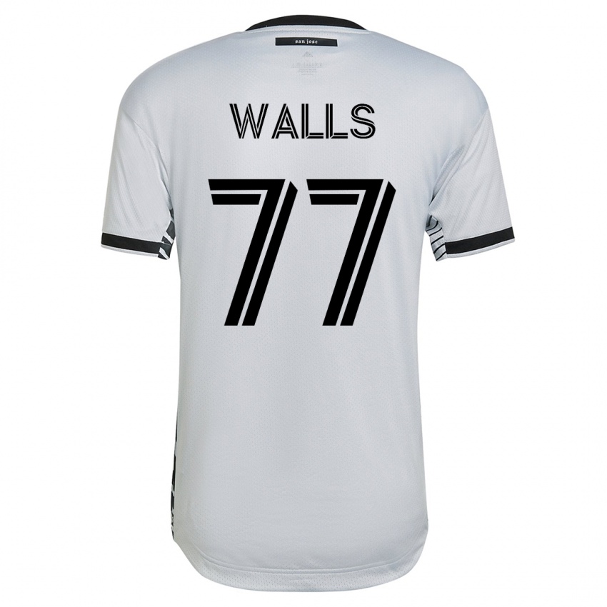 Mænd Casey Walls #77 Hvid Udebane Spillertrøjer 2023/24 Trøje T-Shirt