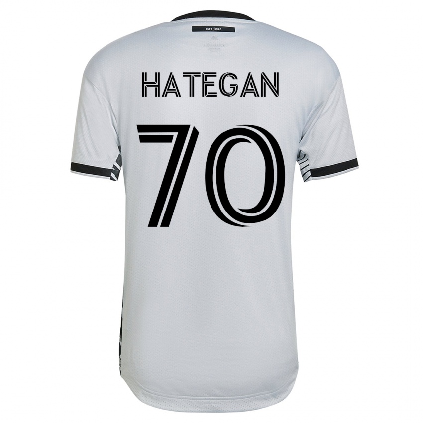 Mænd Roberto Hategan #70 Hvid Udebane Spillertrøjer 2023/24 Trøje T-Shirt