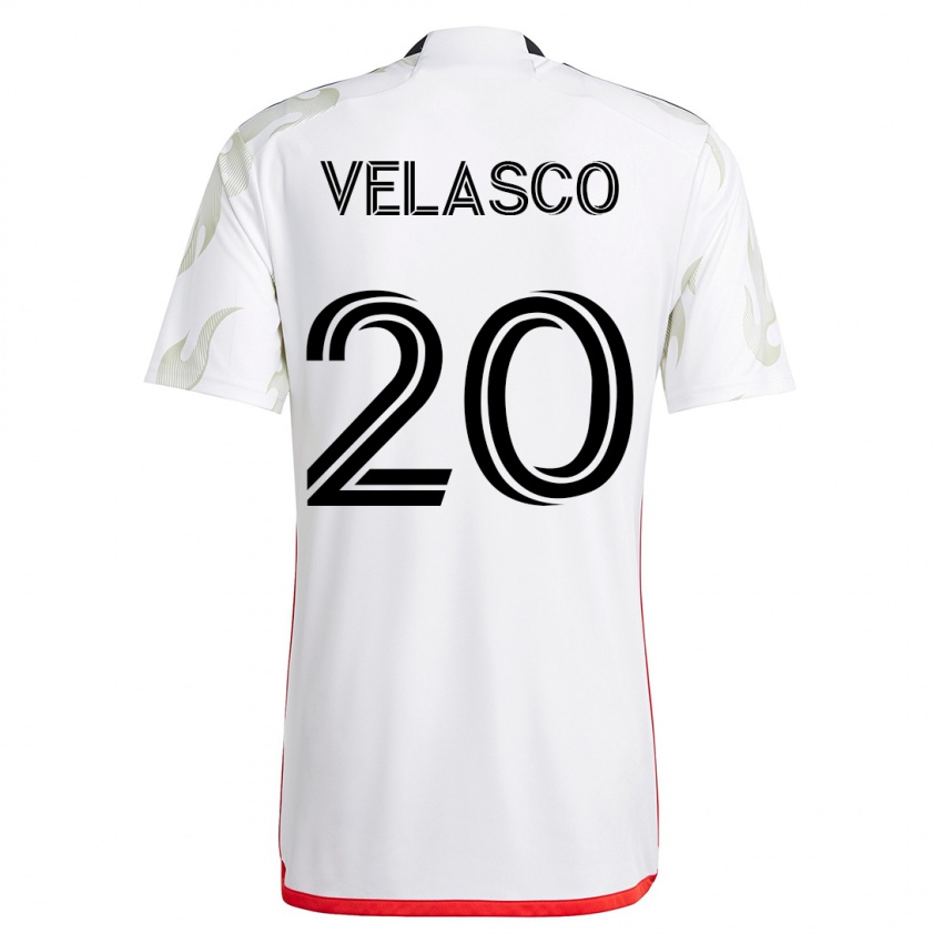 Mænd Alan Velasco #20 Hvid Udebane Spillertrøjer 2023/24 Trøje T-Shirt
