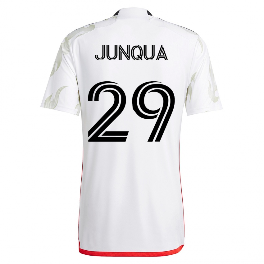 Mænd Sam Junqua #29 Hvid Udebane Spillertrøjer 2023/24 Trøje T-Shirt