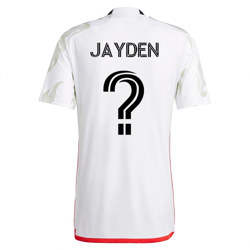Mænd Rus Jayden #0 Hvid Udebane Spillertrøjer 2023/24 Trøje T-Shirt