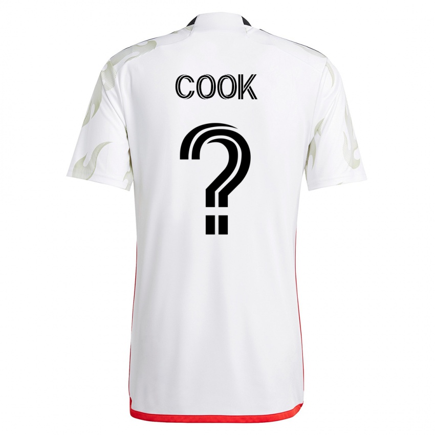Mænd Christopher Cook #0 Hvid Udebane Spillertrøjer 2023/24 Trøje T-Shirt