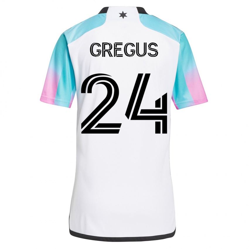 Mænd Ján Gregus #24 Hvid Udebane Spillertrøjer 2023/24 Trøje T-Shirt