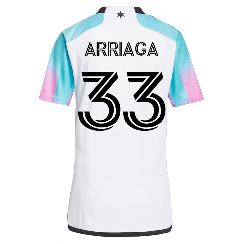 Mænd Kervin Arriaga #33 Hvid Udebane Spillertrøjer 2023/24 Trøje T-Shirt