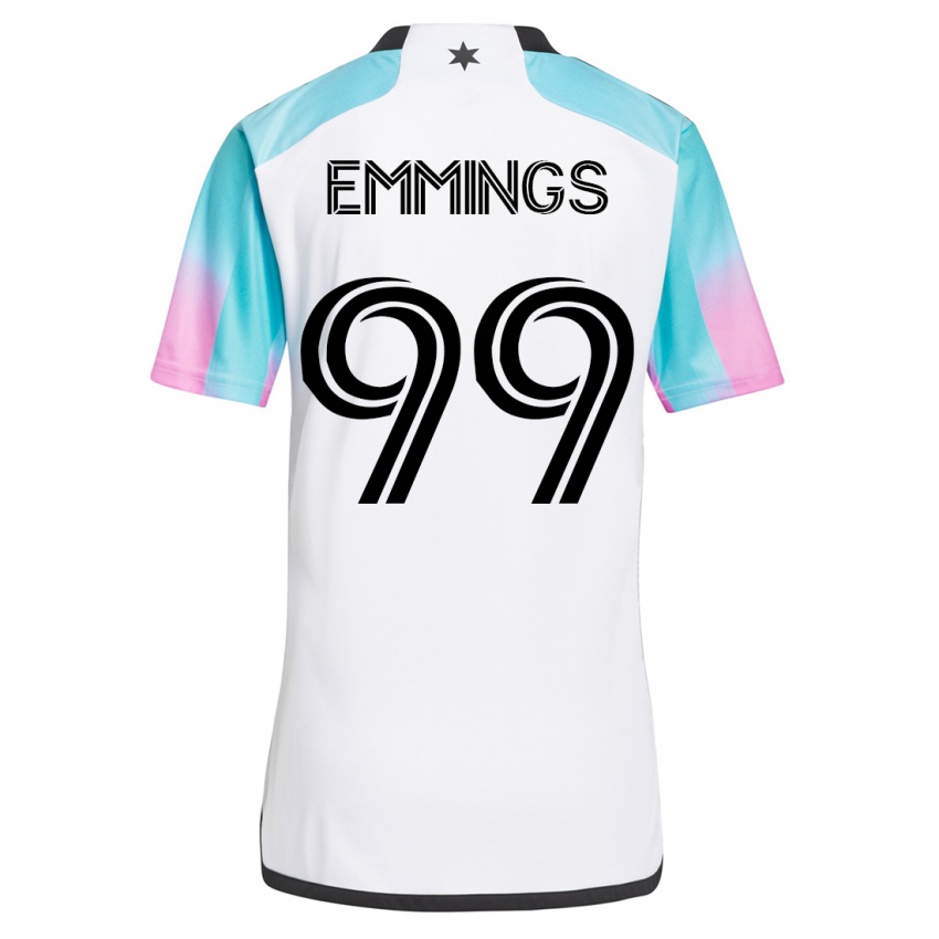 Mænd Fred Emmings #99 Hvid Udebane Spillertrøjer 2023/24 Trøje T-Shirt