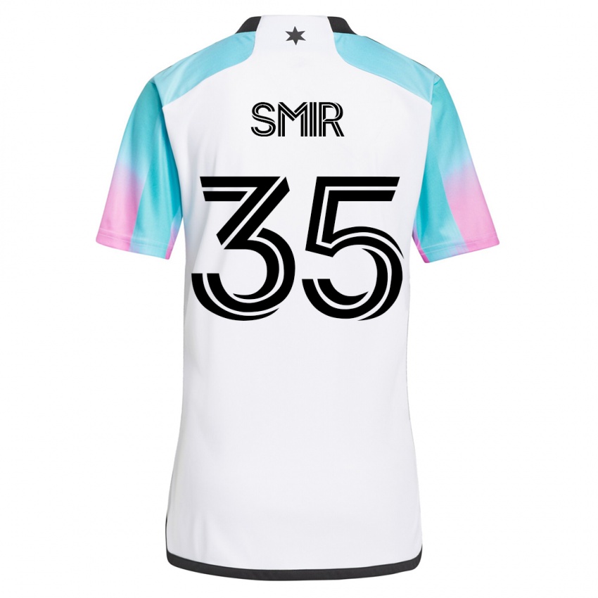Mænd Alec Smir #35 Hvid Udebane Spillertrøjer 2023/24 Trøje T-Shirt