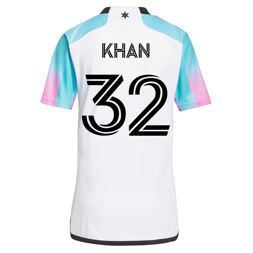 Mænd Molik Khan #32 Hvid Udebane Spillertrøjer 2023/24 Trøje T-Shirt