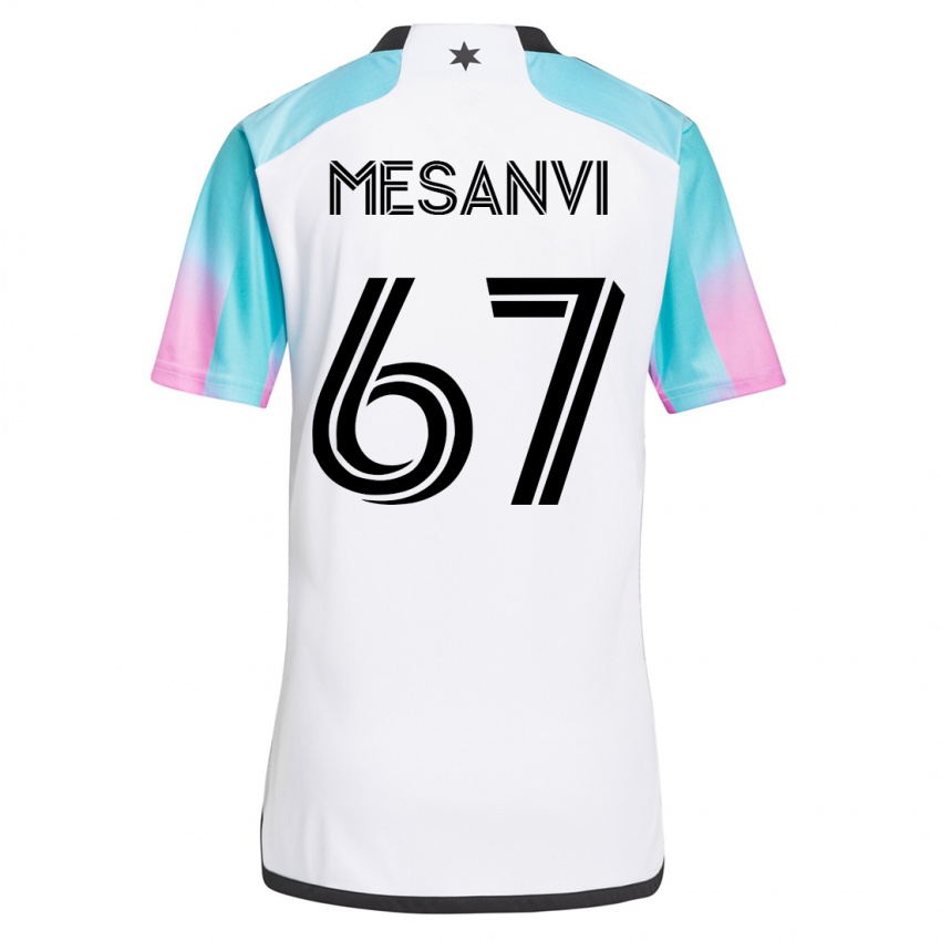 Mænd Loïc Mesanvi #67 Hvid Udebane Spillertrøjer 2023/24 Trøje T-Shirt