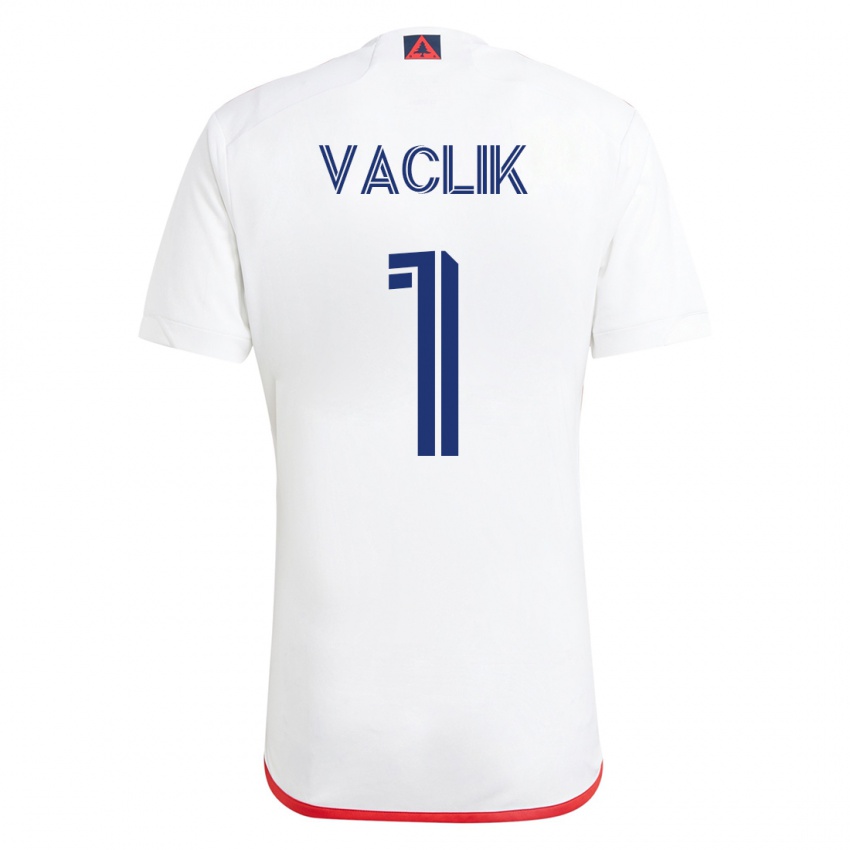 Mænd Tomas Vaclik #1 Hvid Rød Udebane Spillertrøjer 2023/24 Trøje T-Shirt