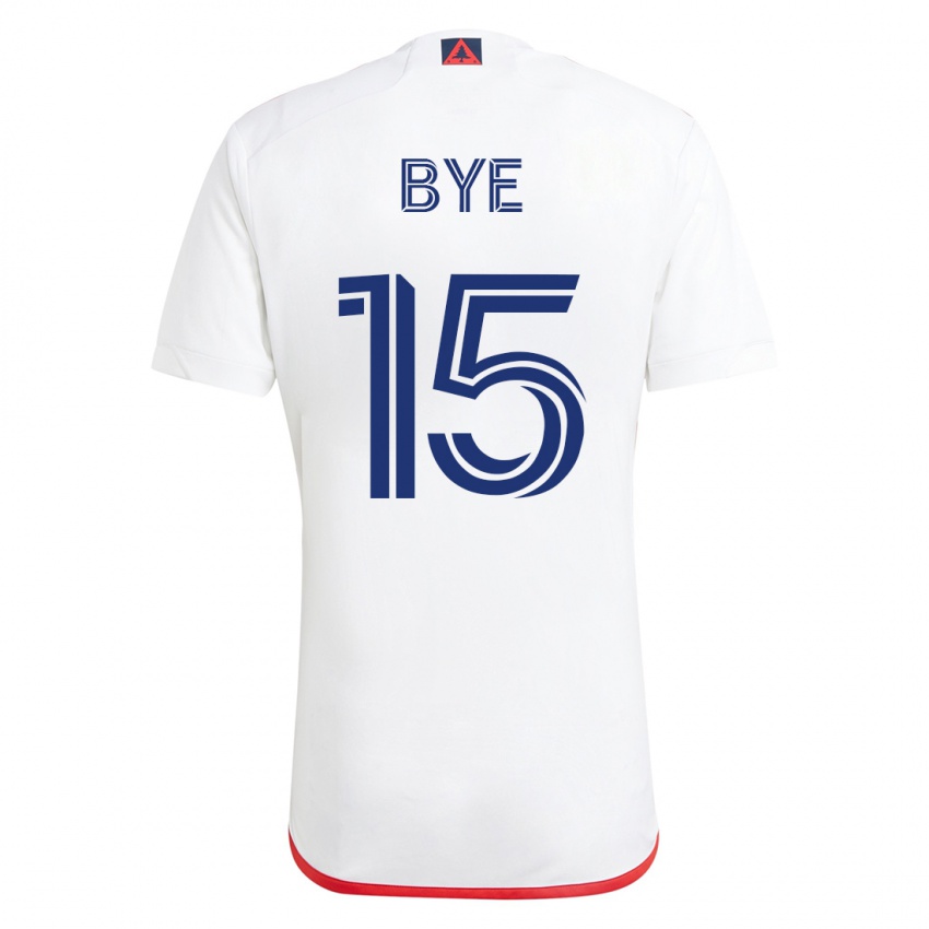 Mænd Brandon Bye #15 Hvid Rød Udebane Spillertrøjer 2023/24 Trøje T-Shirt