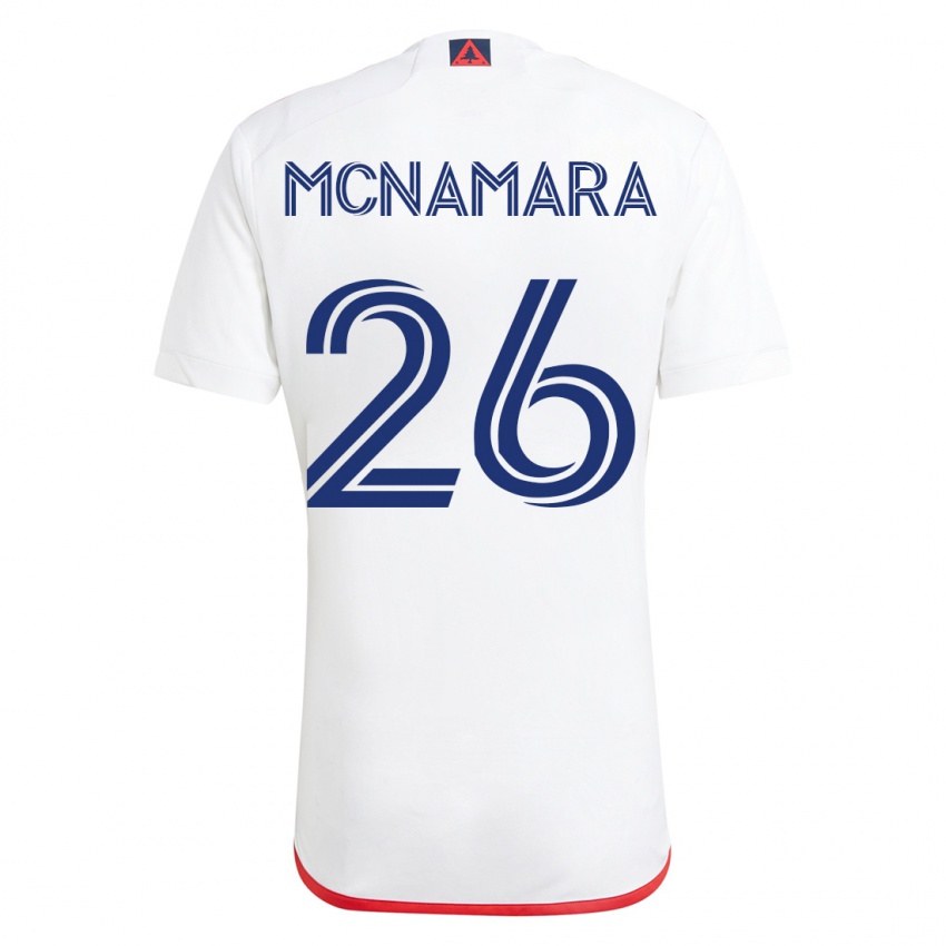 Mænd Tommy Mcnamara #26 Hvid Rød Udebane Spillertrøjer 2023/24 Trøje T-Shirt