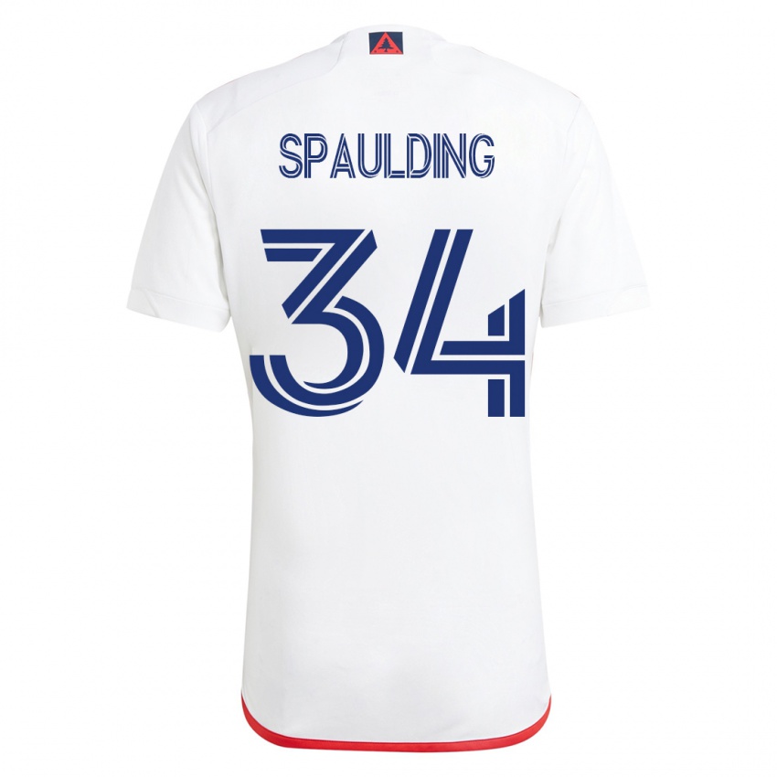 Mænd Ryan Spaulding #34 Hvid Rød Udebane Spillertrøjer 2023/24 Trøje T-Shirt