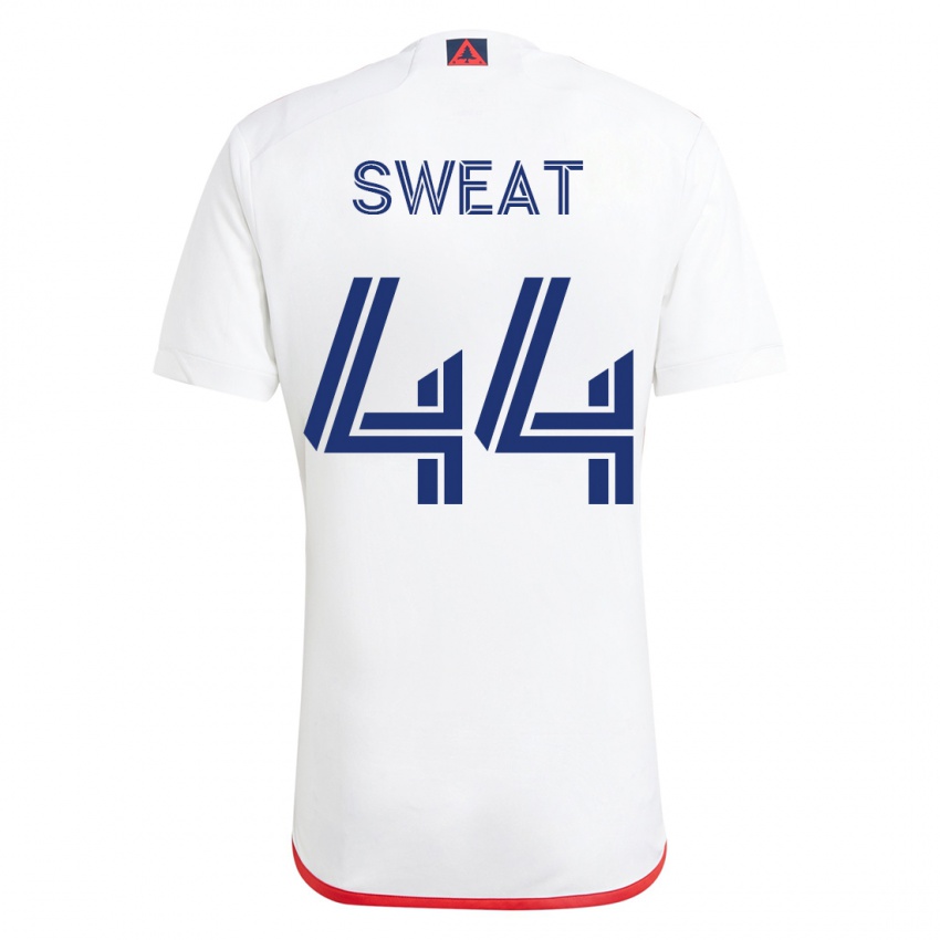 Mænd Ben Sweat #44 Hvid Rød Udebane Spillertrøjer 2023/24 Trøje T-Shirt