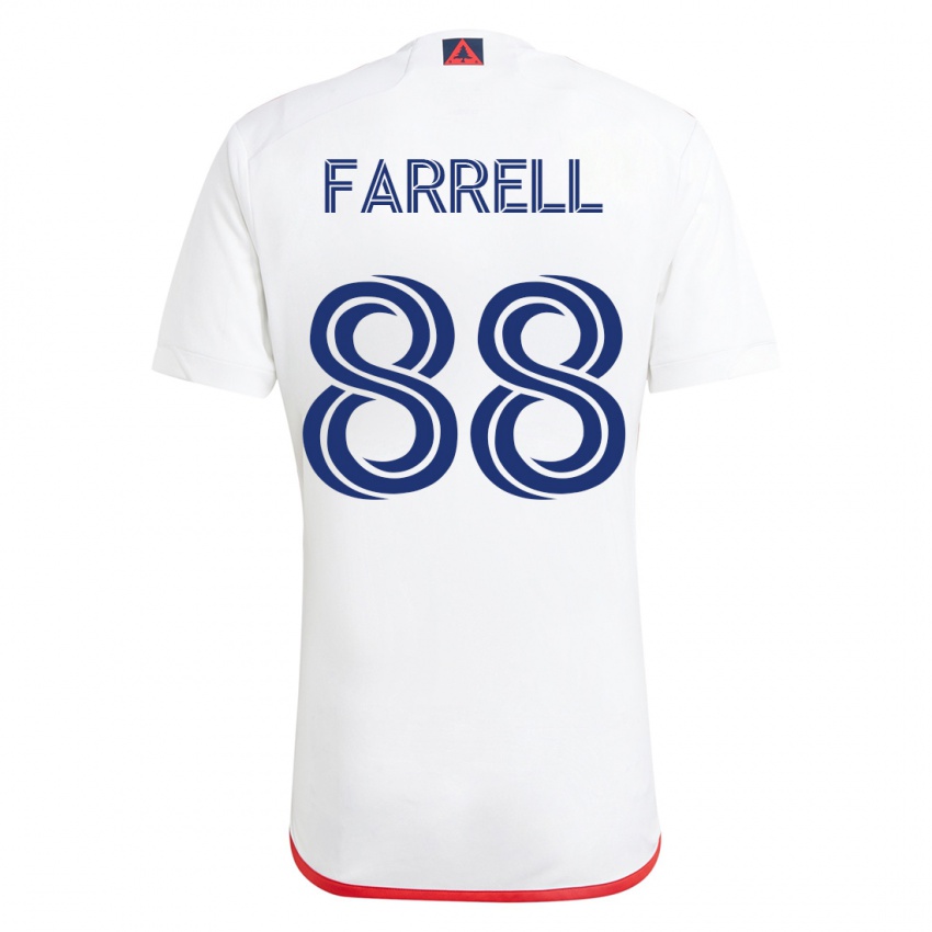 Mænd Andrew Farrell #88 Hvid Rød Udebane Spillertrøjer 2023/24 Trøje T-Shirt