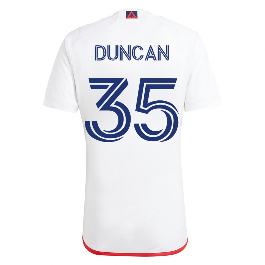 Mænd Nakye Greenidge-Duncan #35 Hvid Rød Udebane Spillertrøjer 2023/24 Trøje T-Shirt