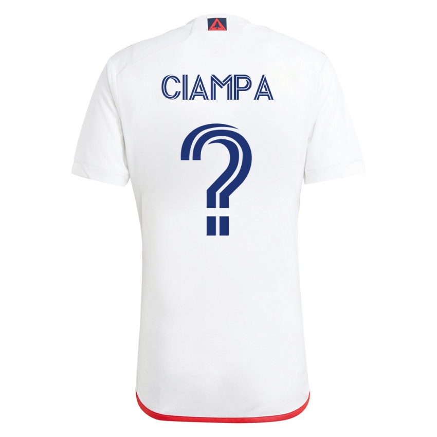 Mænd Giuseppe Ciampa #0 Hvid Rød Udebane Spillertrøjer 2023/24 Trøje T-Shirt