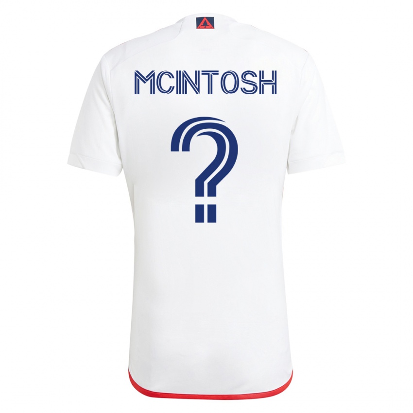 Mænd Damario Mcintosh #0 Hvid Rød Udebane Spillertrøjer 2023/24 Trøje T-Shirt